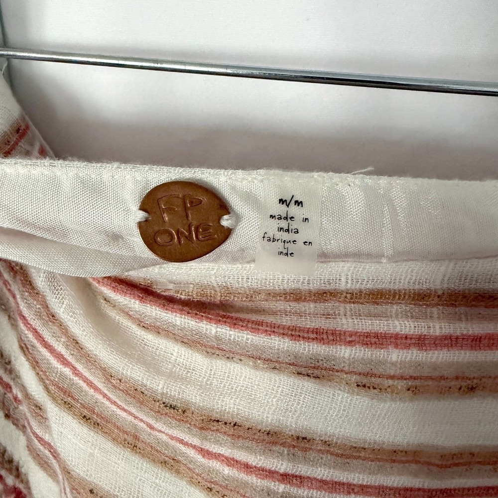 Free People Giselle Women M Striped Convertible Skirt/Dress Boho Gauze Lagen NWT - Picture 6 of 11